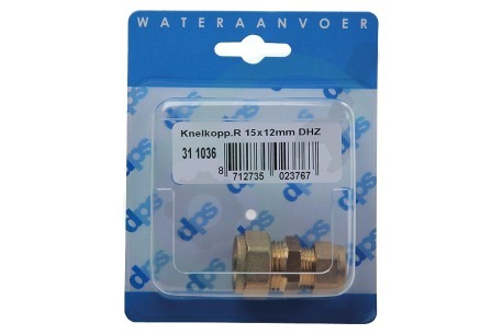 Dps  311036 Knelkoppeling recht 15 x 12mm