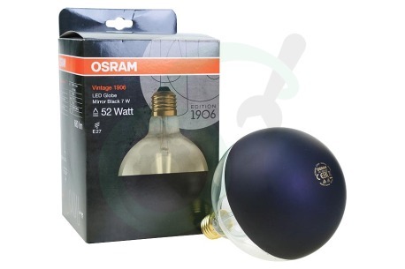 Osram  4058075091931 Osram Vintage 1906 LED Globe Mirror Black 7W E27