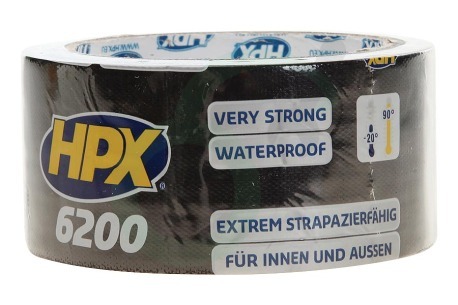 HPX  CB5010 6200 Pantsertape Repair Zwart 48mm x 10m