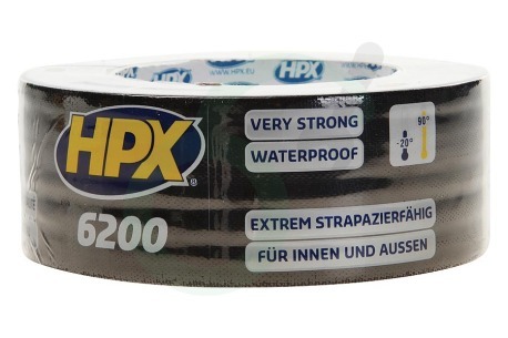 HPX  CB5025 6200 Pantsertape Repair Zwart 48mm x 25m