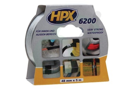 HPX  CS5005 6200 Pantsertape Repair Zwart 48mm x 5m