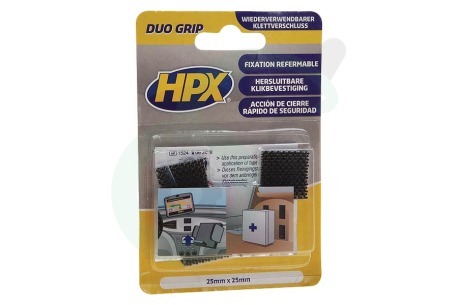 HPX  DG1000 Duo Grip Hersluitbare Klikbevestiging 25mm x 25mm