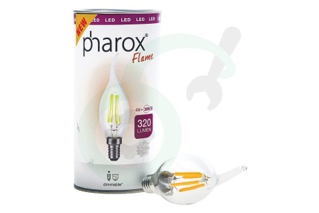 Pharox  105011 Ledlamp LED Decotip Kaarslamp Flame Dimbaar