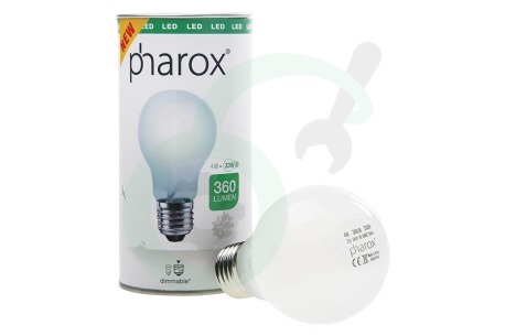 Pharox  106010 Pharox LED Standaardlamp Mat E27 4W 360Lm 2700K