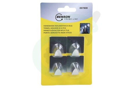 Benson  007808 Handdoekhaken RVS 4 stuks