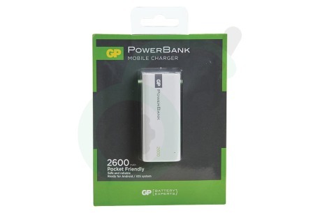 GP  1301C02AWHITE 1C02A GP Portable Powerbank 2600mAh