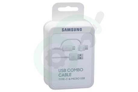 Samsung  SAM10217PK EP-DG930DWEGWW USB-C en Micro USB Combo Kabel, Wit