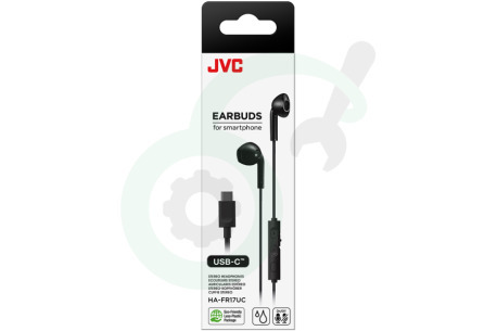 JVC  HAFR17UCBU HA-FR17UB Smartphone Earbuds USB-C, Zwart