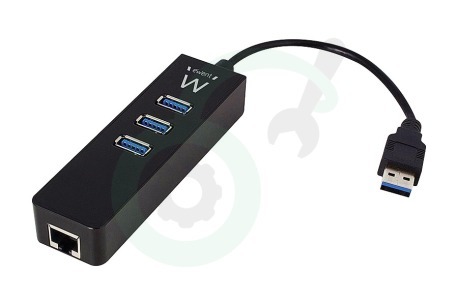Ewent  EW1140 3-Poorts USB 3.1 Gen1 Hub met Gigabit netwerkpoort