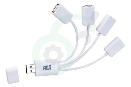 ACT  AC6210 Hub Flexibele 4 Poorts USB Hub
