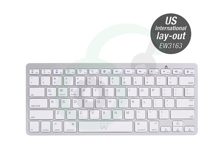 Ewent  EW3163 Ultradun Bluetooth Keyboard - US lay-out (Qwerty)