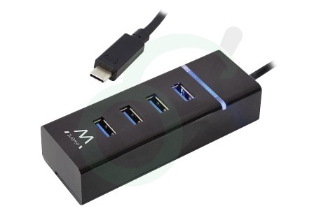 Ewent  EW1137 Ewent 4-Poorts USB 3.1 Gen1 (USB 3.0) Hub Type-C