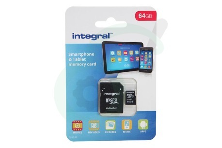 Integral  INMSDX64G10-90SPTAB 64 GB microSDXC UHS-I- geheugenkaart