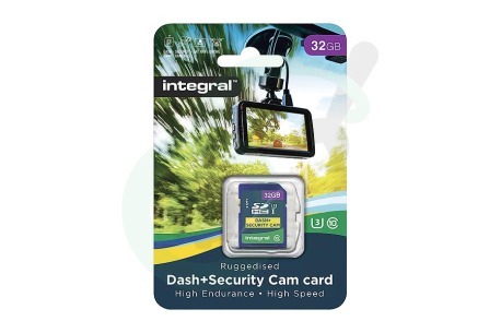Integral  INSDH32G10-DSCAM 32GB Dash+Security Camera SDHC Card Class 10