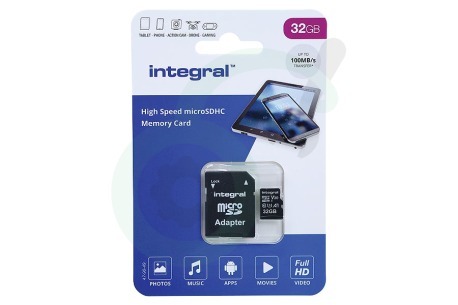 Integral  INMSDH32G-100V10 V10 High Speed micro SDHC Card 32GB