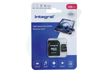 Integral  INMSDX128G-100V10 V10 High Speed micro SDHC Card 128GB
