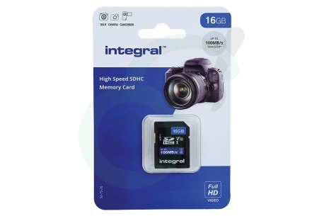 Integral  INSDH16G-100V10 V10 High Speed SDHC Memory Card 16GB