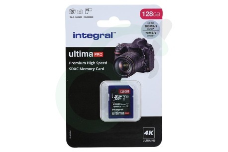 Integral  INSDX128G-100/90V30 V30 UltimaPro X2 SDXC Memory Card 128GB