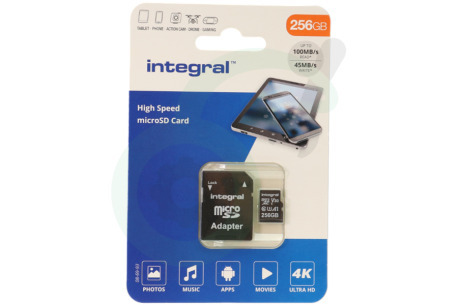 Integral  INMSDX256G-100V30 V30 High Speed micro SDHC Card 256GB