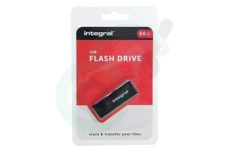 Integral  INFD64GBBLK. Memory stick 64GB USB Flash Drive Zwart