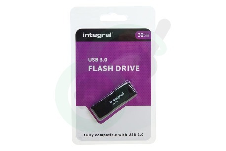 Integral  INFD32GBBLK3.0 Memory stick 32GB USB Flash Drive Zwart