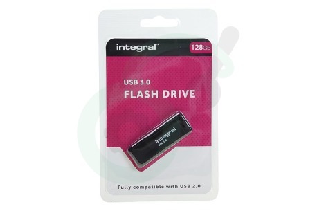 Integral  INFD128GBBLK3.0 Memory stick 128GB USB Flash Drive Zwart