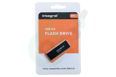 Integral  INFD256GBBLK3.0 Memory stick 256GB USB Flash Drive Zwart