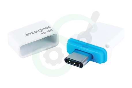 Integral  INFD16GBFUSDUAL3.0-C Fusion Dual Flash Drive USB-C & USB 3.1 Gen 1 16GB