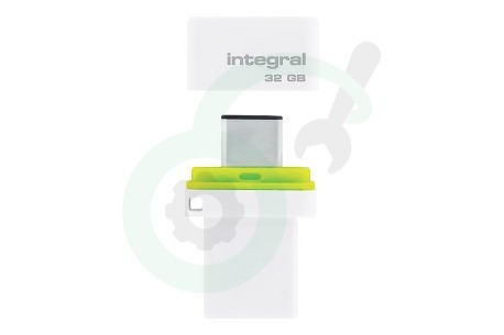Integral  INFD32GBFUSDUAL3.0-C Fusion Dual Flash Drive USB-C & USB 3.1 Gen 1 32GB