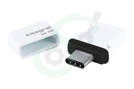 Integral  INFD64GBFUSDUAL3.0-C Fusion Dual Flash Drive USB-C & USB 3.1 Gen 1 64GB