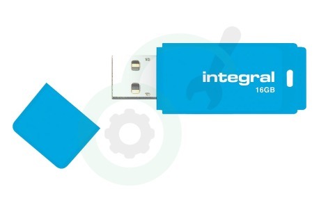 Integral  INFD16GBNEONB Memory stick 16GB Neon Blue USB Flash Drive