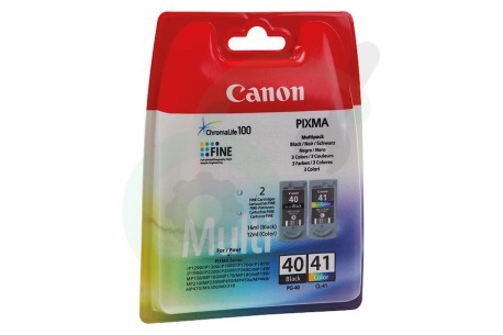 Canon Canon printer CANBPG40P PG 40 + CL 41 Inktcartridge PG 40 CL 41 Multipack Black Color
