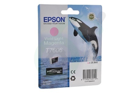 Epson  C13T76064010 Inktcartridge T7606 Light Magenta Vivid