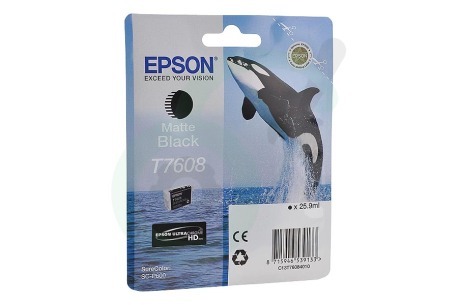 Epson  C13T76084010 Inktcartridge T7608 Matte Black