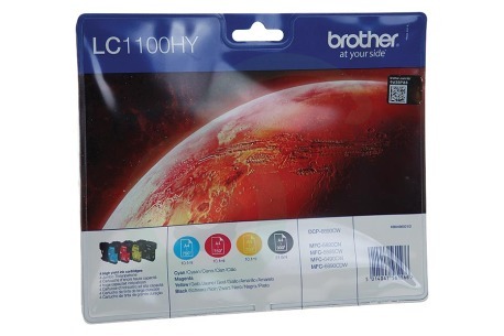 Brother Brother printer BROI1100VH LC-1100HY-Multipack Inktcartridge LC-1100 Multipack BK/C/M/Y