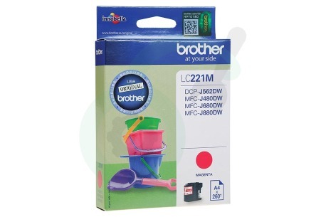 Brother  BROI221M LC-221M Inktcartridge LC221 Magenta