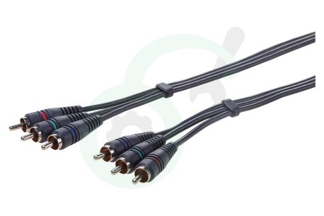 Easyfiks  BMG277 Tulp Kabel Component Kabel, 3x Tulp RCA Male - 3x Tulp RCA Male