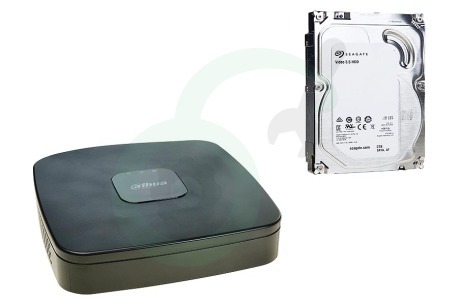 Easy4ip  DHI-NVR4104+DISC NVR4104 4-Kanaals Netwerk Video Recorder met Harddisk 2TB SATA