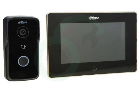 Easy4ip  Intercom Deurbel met camera en 7 inch monitor zwart