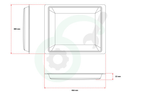 AEG  9029802593 A9OOAF11 EASY2CLEAN BAKPLAAT