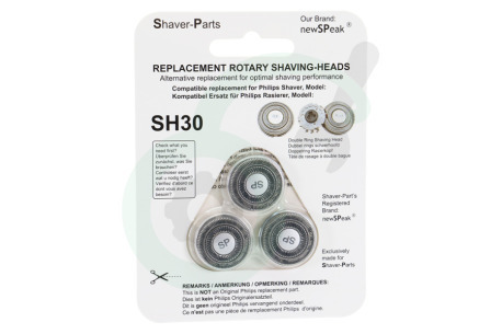 NewSPeak  0788364338433 BE-N2 Shaver-Parts SH30 scheerkop Series 1000 + 3000