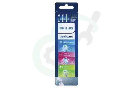 Philips  HX9073/07 C3 Premium Plaque Defense, 3 opzetborstels