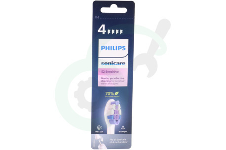 Philips  HX6054/10 S2 Sensitive, 4 opzetborstels