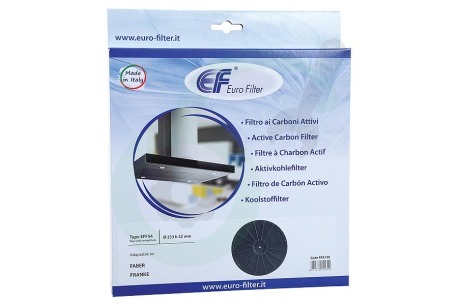 Castor Afzuigkap 9029793776 Filter Aktief Koolstof filter rond EFF54