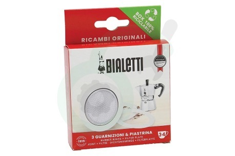Bialetti  800033 Filter 3/4 Kops, 3 Afdichtingen