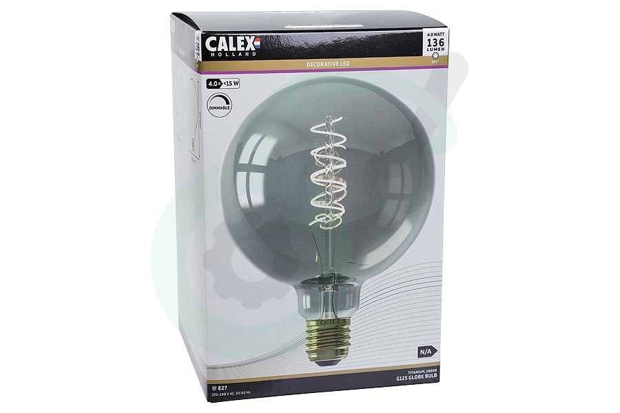 Calex 425783, LED Titanium Flex Filament Bulb, E27, G125