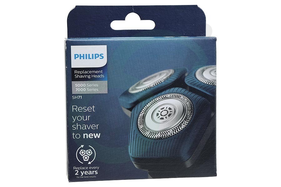 Berg kleding op Absoluut ijzer Philips SH71/50 Shaver Series 7000 scheerhoofden