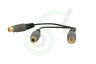 Tulp Splitter RCA Male - 2x Tulp Contra RCA Female 20cm