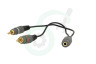 Jack Verloopkabel Contra 3.5mm Female - 2x Tulp RCA Male