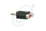 Jack Verloopstekker 3.5mm Male-2x Tulp Contra RCA Female